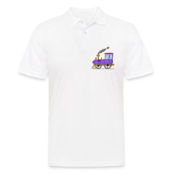 Kinderzug Eisenbahn lila - Männer Poloshirt - Weiß - Vorne - Kai (181cm)