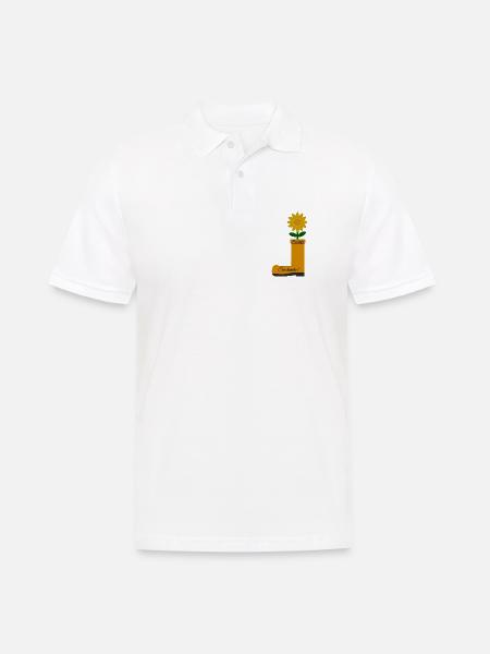 Flower Boots - Men's Polo Shirt - white