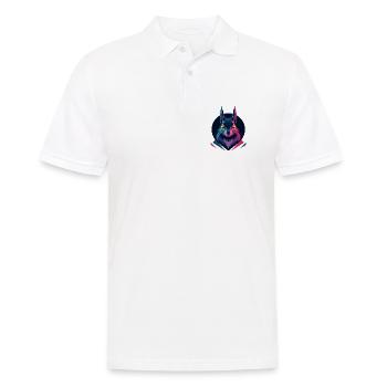 Écureuil low-poly - Polo Homme - blanc - Devant - Kai (181cm)