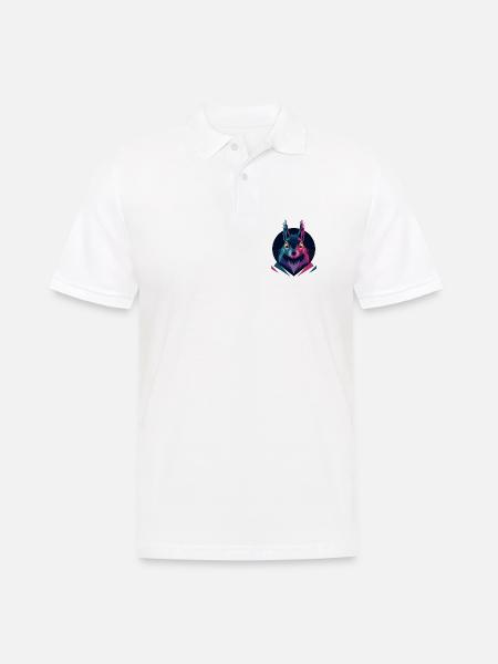 Écureuil low-poly - Polo Homme - blanc