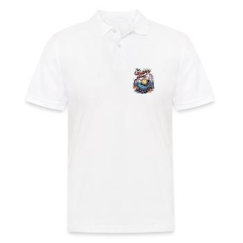 The Crypto Ride - Men's Polo Shirt - white - Front - Kai (181cm)