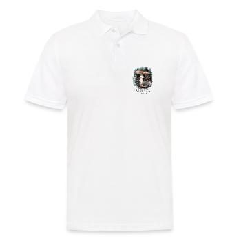 Pilzmeister - Männer Poloshirt - Weiß - Vorne - Kai (181cm)