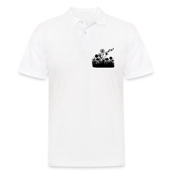 Papillons design pusteblumes prairie coeurs - Polo Homme - blanc - Devant - Kai (181cm)