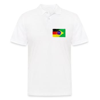 Germany Brazil Flag - Männer Poloshirt - Weiß - Vorne - Kai (181cm)