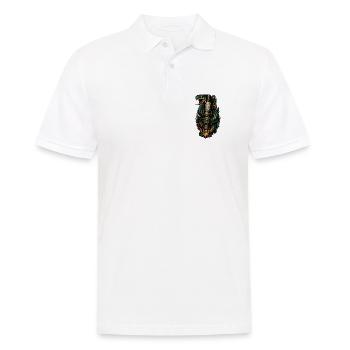Zündkerze Schlange Tattoo Neo Traditional T-Shirt - Männer Poloshirt - Weiß - Vorne - Kai (181cm)