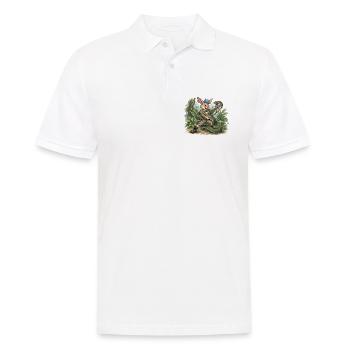 Bunny Punk Junglejäger Hase mit Dämonschlange - Männer Poloshirt - Weiß - Vorne - Kai (181cm)