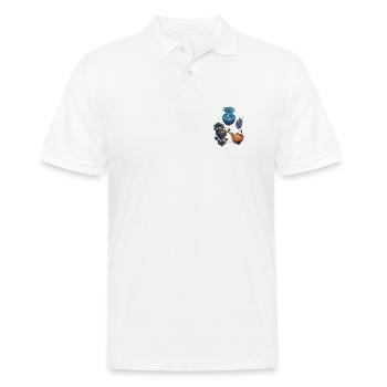 Schwebende Fantasy Inseln – Epische Reise - Männer Poloshirt - Weiß - Vorne - Kai (181cm)