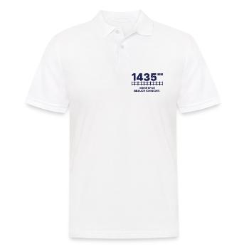 1435 mm Normalspur – Lustiges Eisenbahner Shirt - Männer Poloshirt - Weiß - Vorne - Kai (181cm)
