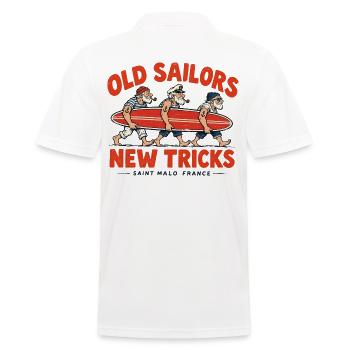 Old Sailors New Tricks Abschlag - Männer Poloshirt - Weiß - Hinten - Kai (181cm)