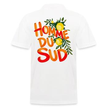 Southern Man Citrus Sun - Männer Poloshirt - Weiß - Hinten - Kai (181cm)
