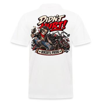 Nicht mal schlecht, Biker-Stolz. Biker-Humor - Männer Poloshirt - Weiß - Hinten - Kai (181cm)
