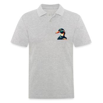 Canard Dessin Animé Personnage Animal De Compagnie Coloré - Polo Homme - gris chiné - Devant - Kai (181cm)