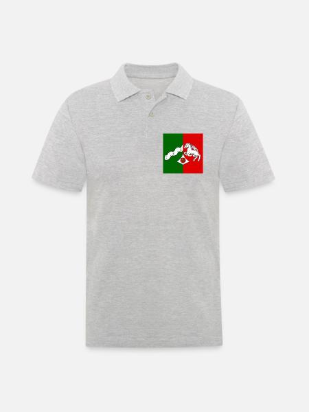 Nordrhein-Westfalen Maske - Männer Poloshirt - Grau meliert