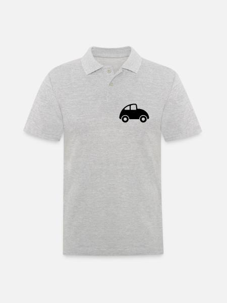 Auto - Männer Poloshirt - Grau meliert