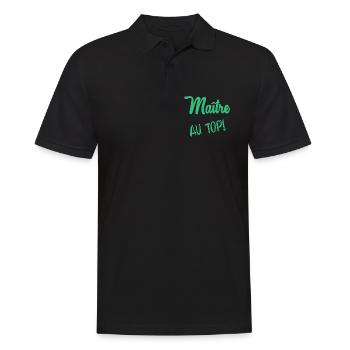 MEISTER - Männer Poloshirt - Schwarz - Vorne - Kai (181cm)