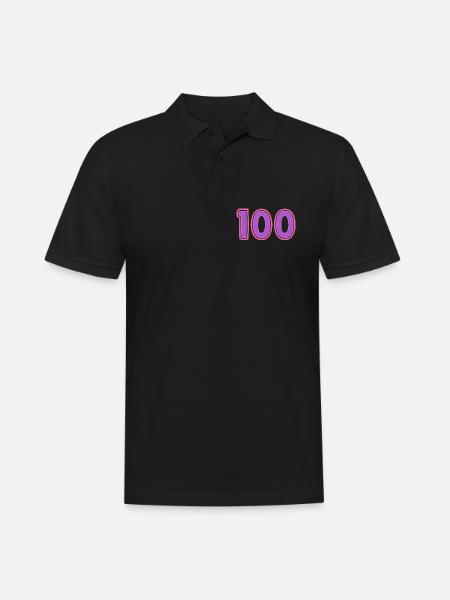 100. 100 YEARS. 100th ANNIVERSARY - Men's Polo Shirt - black