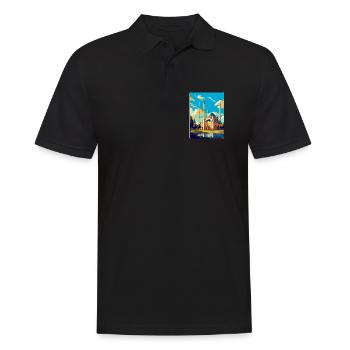 Edirne Türkei Vintage Reiseposter WPA Souvenir - Männer Poloshirt - Schwarz - Vorne - Kai (181cm)