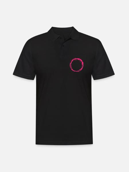 Circle pink - Men's Polo Shirt - black