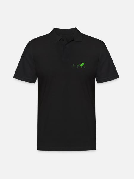 Vegan - Männer Poloshirt - Schwarz