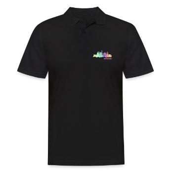 München - Männer Poloshirt - Schwarz - Vorne - Kai (181cm)