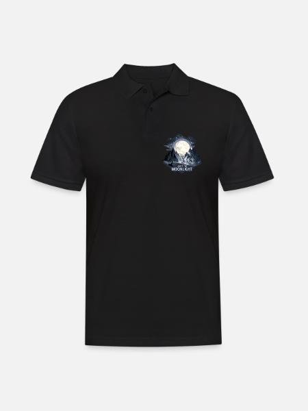 Under The Moonlight - Men's Polo Shirt - black