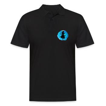 Alice Im Untergrund - - Männer Poloshirt - Schwarz - Vorne - Kai (181cm)
