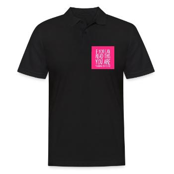 Mundschutz lustig Spruch - lustige Sprüche - Männer Poloshirt - Schwarz - Vorne - Kai (181cm)