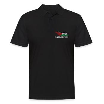 Palestine libre - Polo Homme - noir - Devant - Kai (181cm)