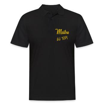MEISTER. MEISTER - Männer Poloshirt - Schwarz - Vorne - Kai (181cm)