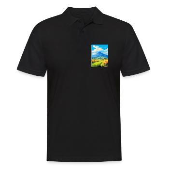 Mourne Mountains Vintage Reise Poster Souvenir - Männer Poloshirt - Schwarz - Vorne - Kai (181cm)