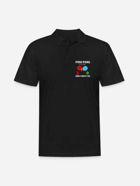 Ping-pong - Polo Homme - noir