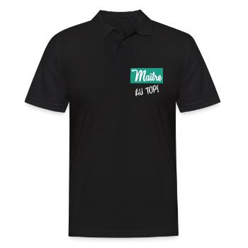 MEISTER. MEISTER - Männer Poloshirt - Schwarz - Vorne - Kai (181cm)