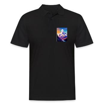 Mont Blanc Mountain Europe Vintage Poster de voyage - Polo Homme - noir - Devant - Kai (181cm)