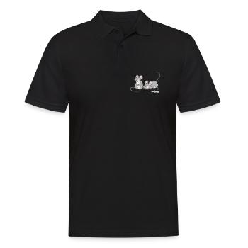 Cadeau souris - idée pour votre jolie souris - Polo Homme - noir - Devant - Kai (181cm)