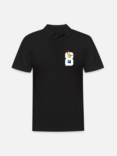 NUMBER 8 BASKETBALL 8TH BIRTHDAY - Men's Polo Shirt - black
