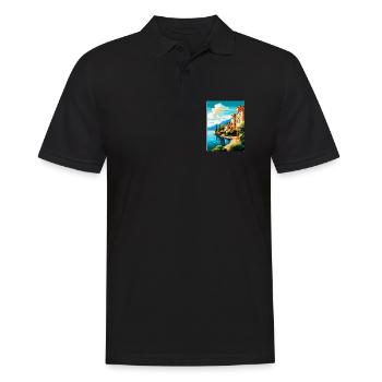 Mallorca Spanien Vintage Reiseplakat Souvenir WPA - Männer Poloshirt - Schwarz - Vorne - Kai (181cm)