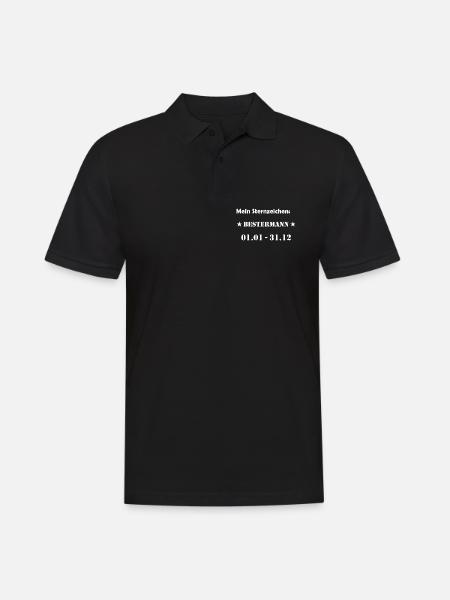 Bester Mann Wassermann Sternzeichen - Männer Poloshirt - Schwarz