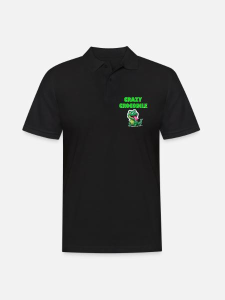 Crazy Crocodile - Men's Polo Shirt - black