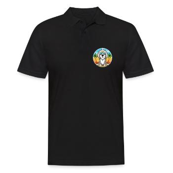 Picardie Schäferhund Rasse Cartoon Sonnenbrille Strand - Männer Poloshirt - Schwarz - Vorne - Kai (181cm)