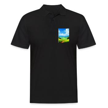 Bergisches Land Deutschland Vintage Reiseposter WPA - Männer Poloshirt - Schwarz - Vorne - Kai (181cm)