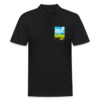 Sperrin Uk Vintage Reise Poster Souvenir WPA - Männer Poloshirt - Schwarz - Vorne - Kai (181cm)