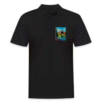 Hever Castle Angleterre Royaume-Uni Affiche de voyage Souvenir WPA - Polo Homme - noir - Devant - Kai (181cm)