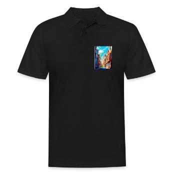 York Angleterre Royaume-Uni Affiche de voyage vintage Souvenir WPA - Polo Homme - noir - Devant - Kai (181cm)