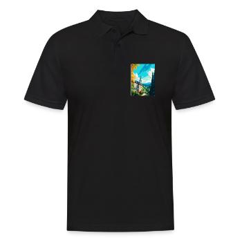 Baden Baden Allemagne Affiche de voyage vintage souvenir - Polo Homme - noir - Devant - Kai (181cm)