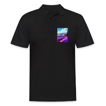 Provence Frankreich Vintage Reiseplakat Souvenir WPA - Männer Poloshirt - Schwarz - Vorne - Kai (181cm)