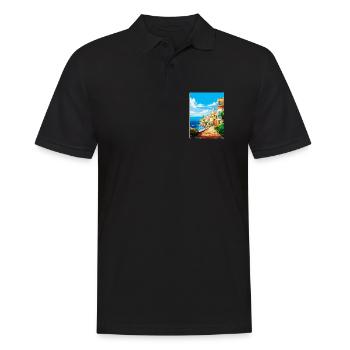Héraklion Grèce Affiche de voyage vintage souvenir - Polo Homme - noir - Devant - Kai (181cm)