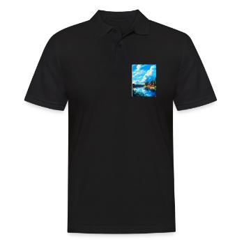 Falun Suède Affiche de voyage vintage WPA Souvenir - Polo Homme - noir - Devant - Kai (181cm)