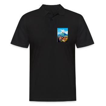 Ljubljana Slovénie Affiche de voyage vintage souvenir - Polo Homme - noir - Devant - Kai (181cm)