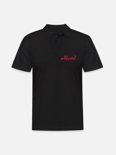 Always Antifascist - Männer Poloshirt - Schwarz
