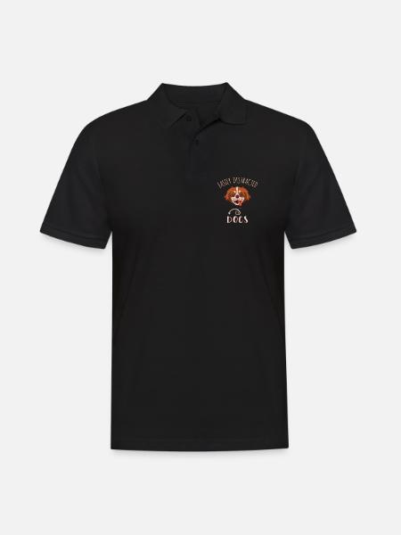 Easily Distracted By Dogs - Men's Polo Shirt - black